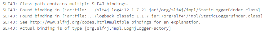 Multiple SLF4J bindings